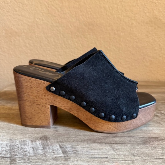 Sam Edelman Josselyn Platform Black Suede Leather - Picture 2 of 13